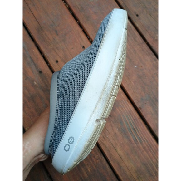OOFOS OOcoozie Mens Size 10 Mule Gray White Slip On Shoes Mesh Comfort Arch main image 5